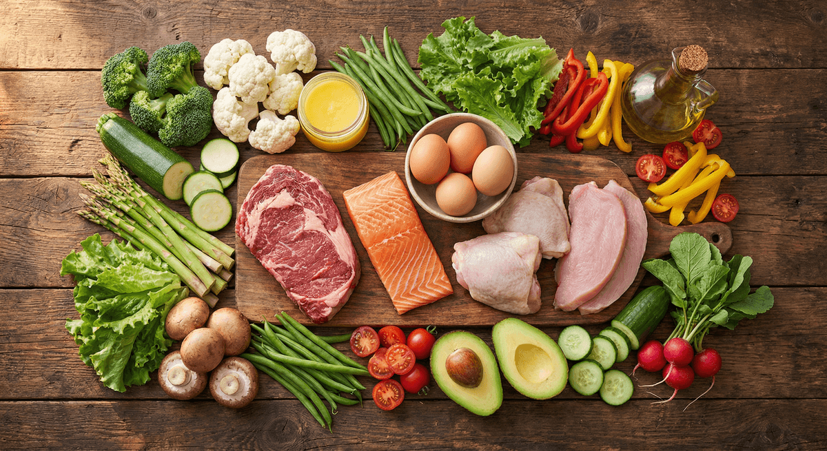 Nourishing foods arranged beautifully